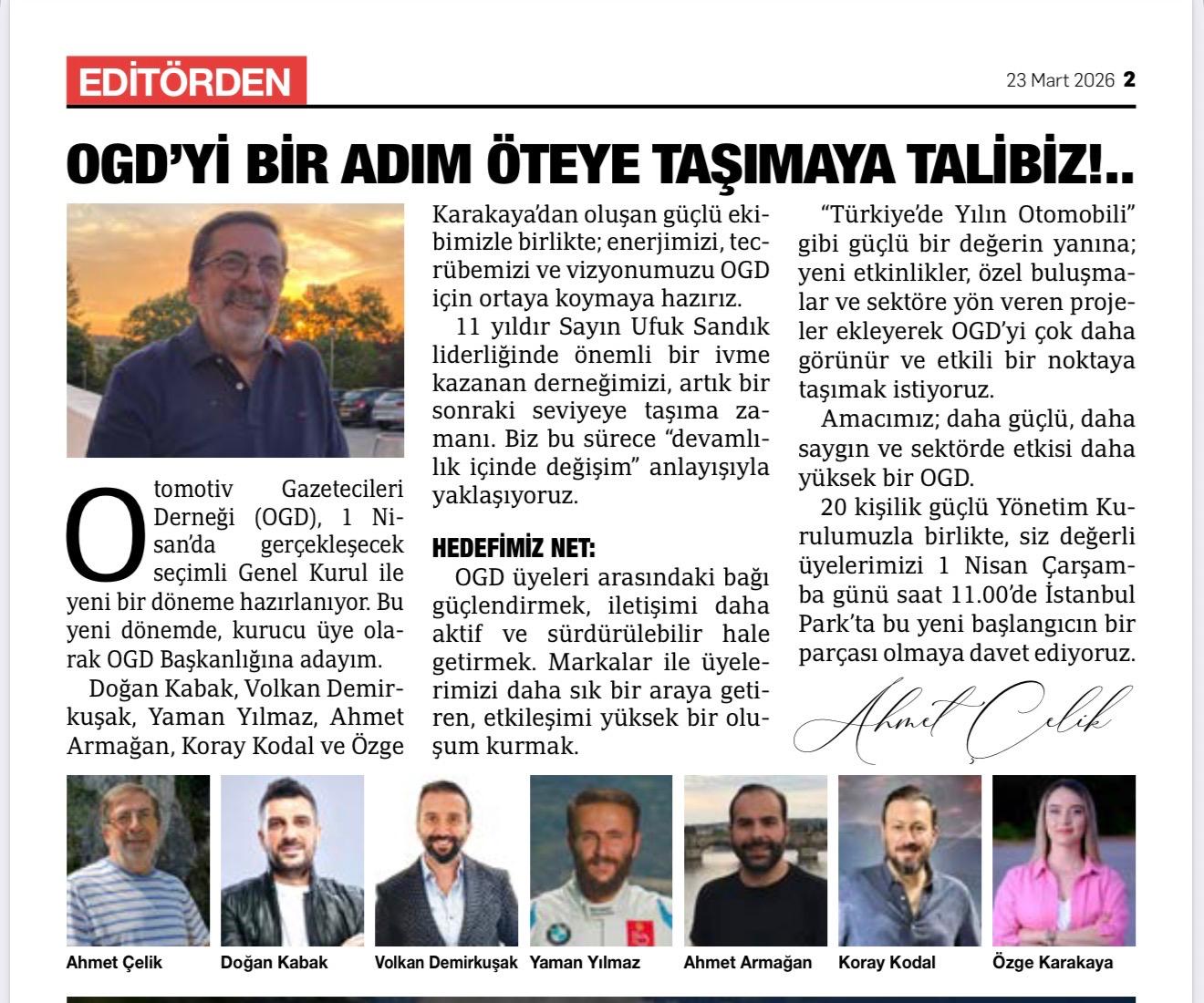OGD’yi Bir Adım Öteye Taşımaya Talibiz!.. 