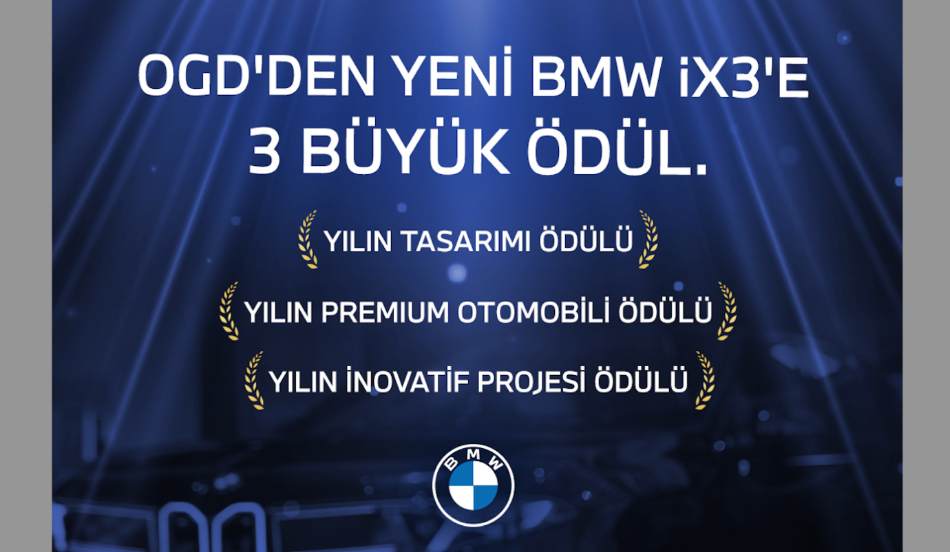 3 kategori ödülünü de  yeni BMW iX3 aldı!.. 