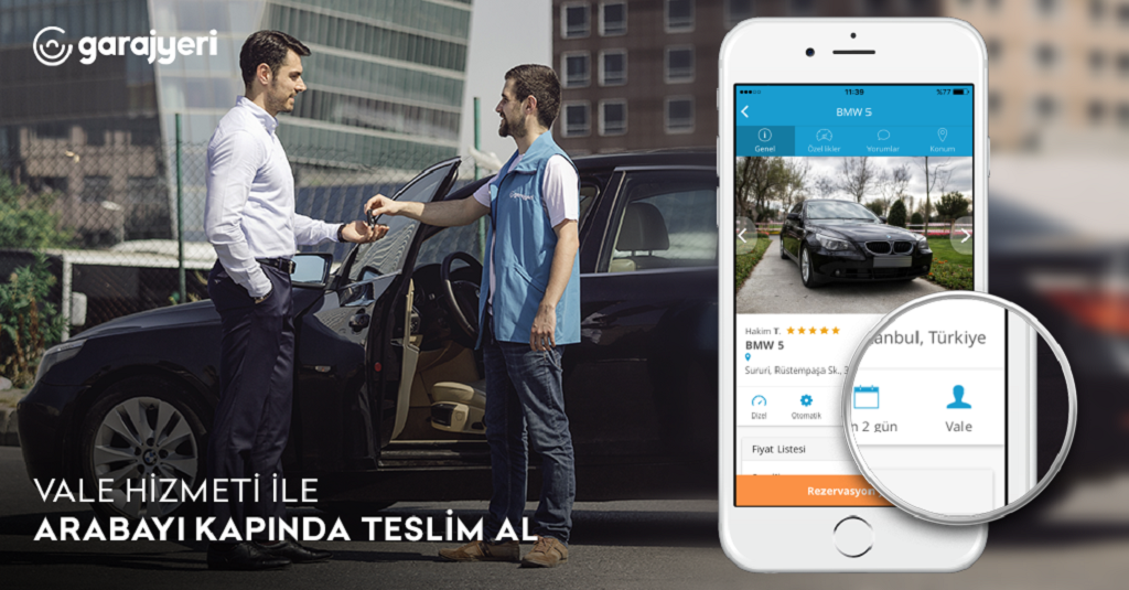 Garajyeri'nden kapıya vale hizmeti