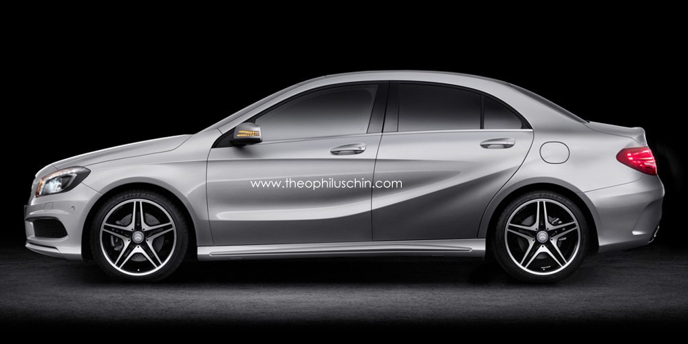 Mercedes-Benz'de A Sedan söylentileri.