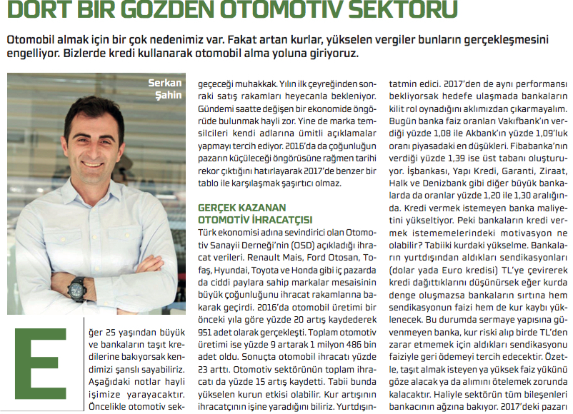 Serkan Şahin analiz yazılarıyla Quattroruote'de!