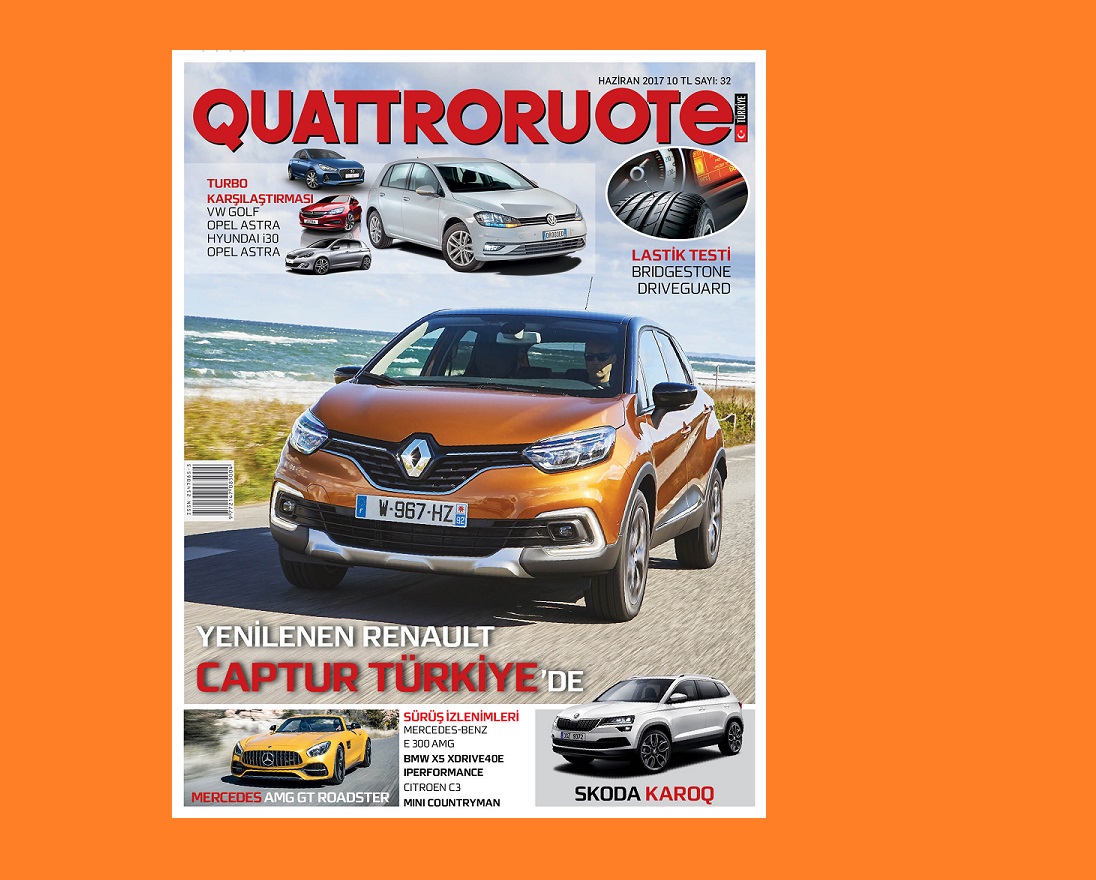 QUATTRORUOTE TÜRKİYE HAZİRAN SAYISI BAYİLERDE!