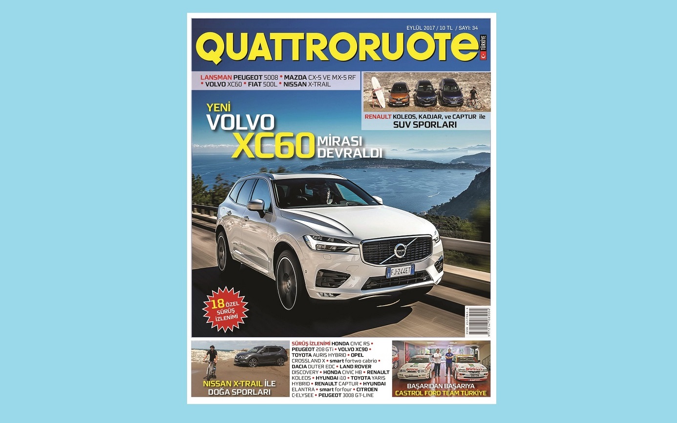 QUATTRORUOTE TÜRKİYE EYLÜL SAYISI BAYİLERDE!