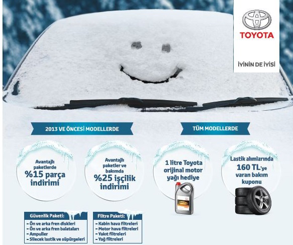 Toyota, kış servisinde indirim sunuyor