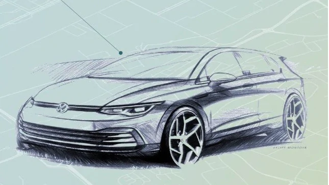 Volkswagen Golf 8’in ilk resmi çizimleri ortaya çıktı