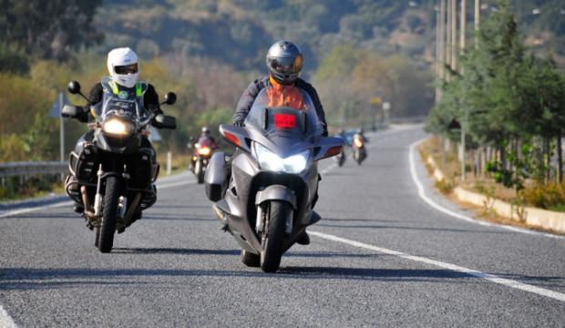 Motosiklette düşüş…