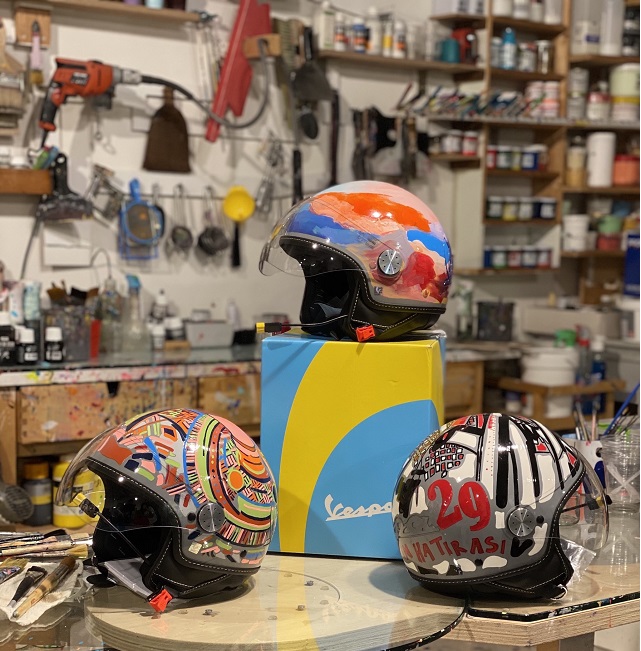 Vespa kasklar sanat eserine dönüştü!