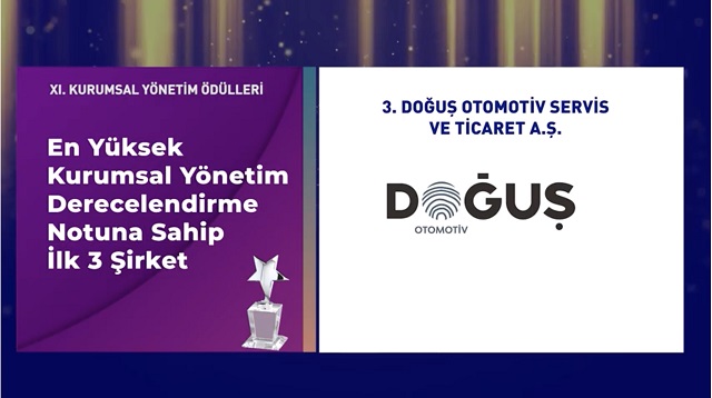 Doğuş Otomotiv kurumsal yönetim ödüllerinde geleneğini sürdürdü
