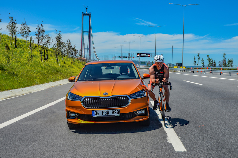 Skoda Fabia ile zorlu Gelibolu Triatlonu'nda