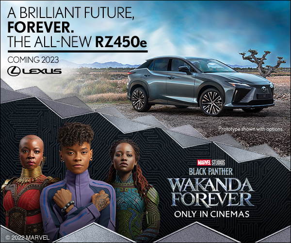 Lexus, Black Panther: Yaşasın Wakanda Galasını Yeni RZ 450e ile Elektriklendirdi